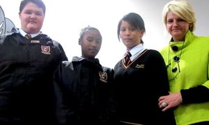  Jesica Vermeulen, Justine Pieterse, Jenica Conradie en mev Carla Gouws